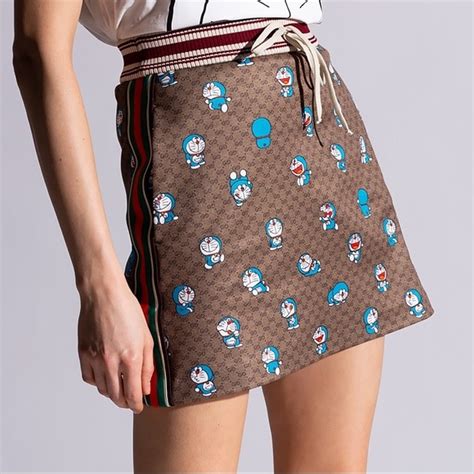 gucci doraemon skirt|cartoon characters wearing gucci.